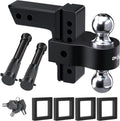 Adjustable Trailer Truck Drop Hitch 6in Drop Dual Ball Mount