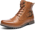 Men's Motorcycle Combat Boots Zipper Biker Boot - Easy On/Off