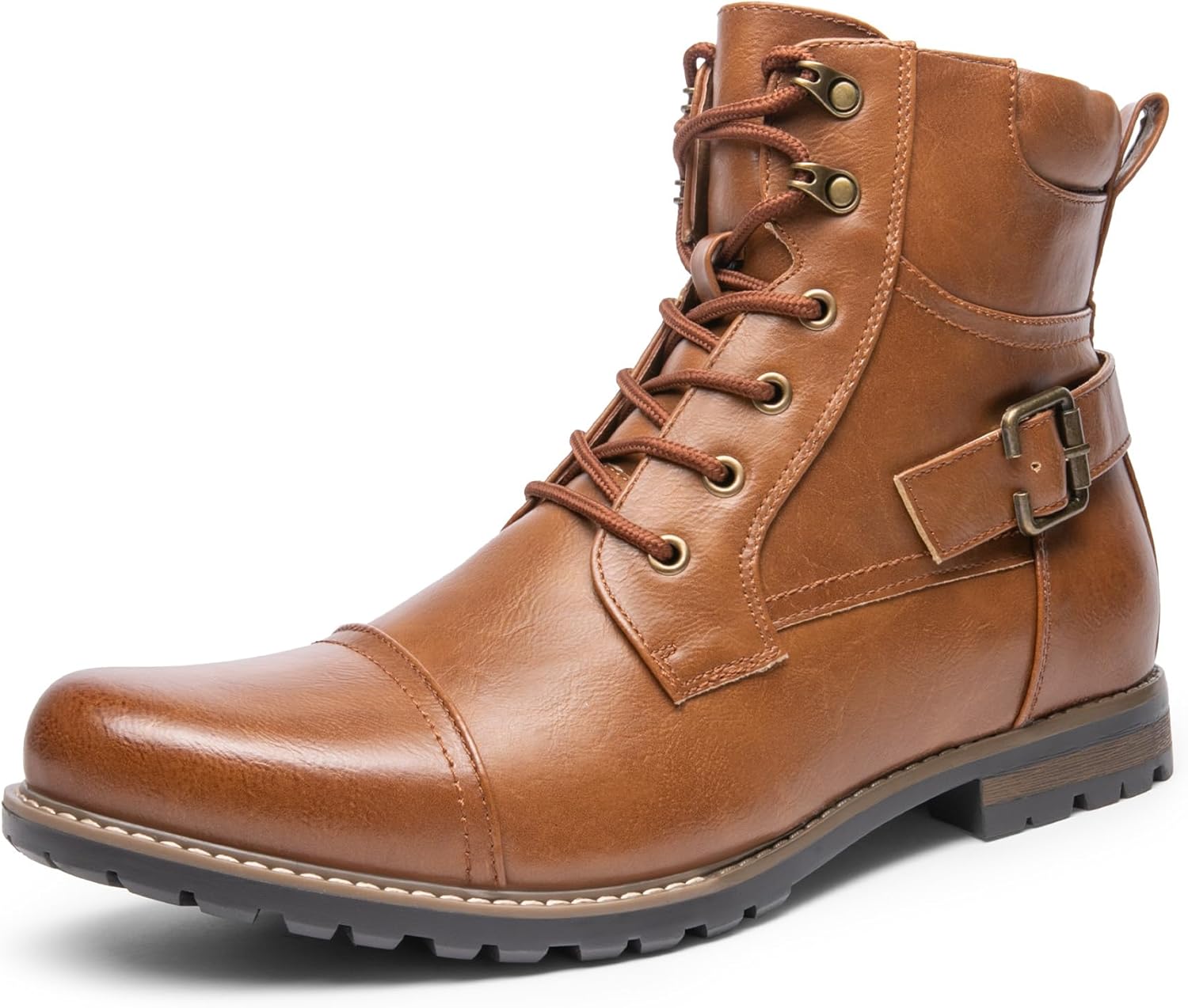 Bruno Marc Men's Motorcycle Combat Boots for Stylish Riders