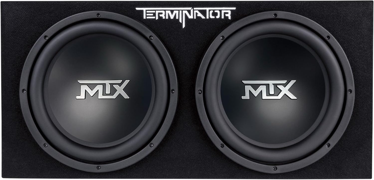 MTX Dual 12-Inch Subwoofers with Loaded Enclosure for Deep Bass