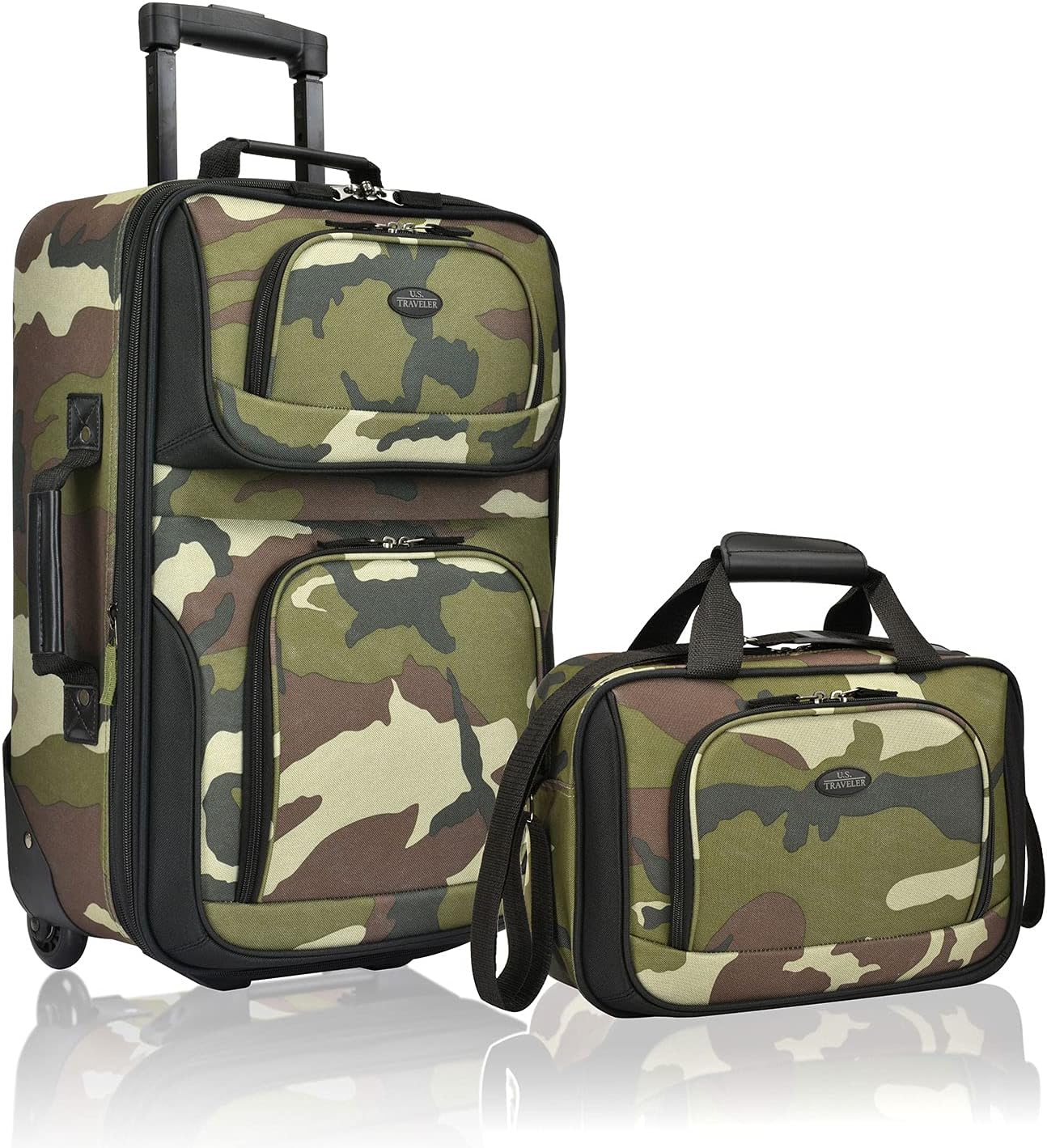 U.S. Traveler Rio Lightweight Softside Rolling Carry-on Suitcase