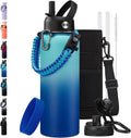 Insulated Water Bottle 40 oz - Keeps Cold 48H, Hot 24H