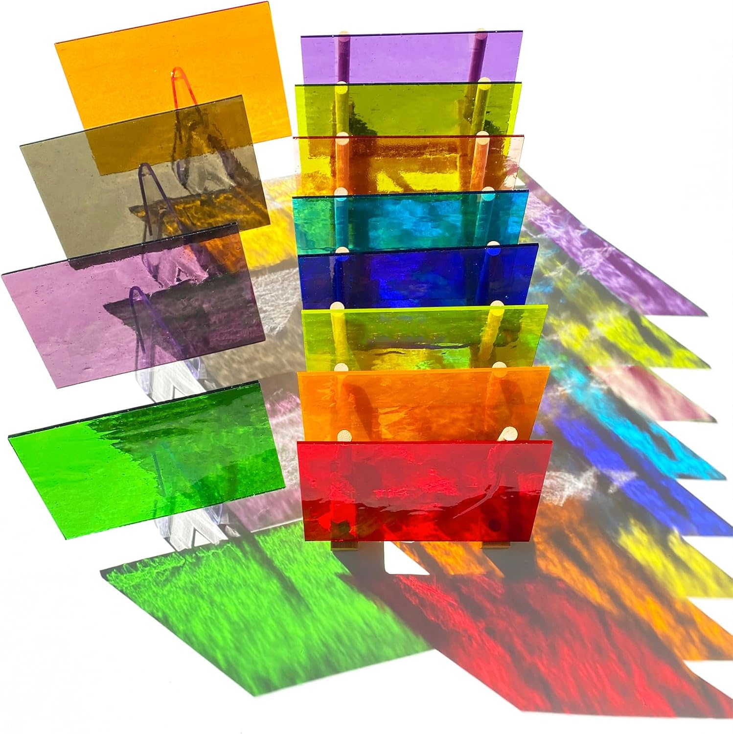Fused Glass Supplies - 12 Sheets of 90 COE Glass for Crafts