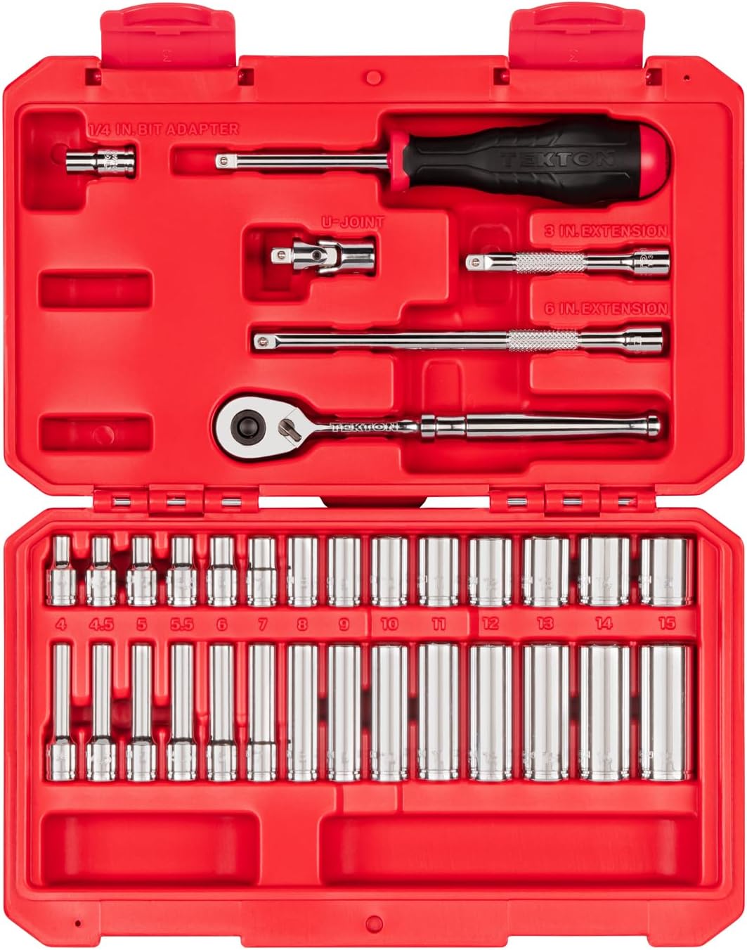 TEKTON 1/4 Inch Drive Socket and Ratchet Set, 34-Piece Review