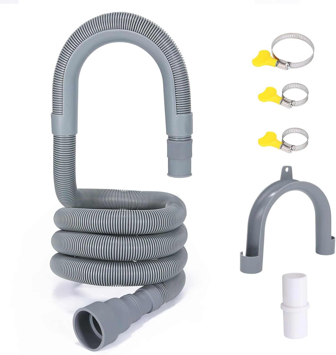 Flexible 6.5FT Drain Hose Extension & Washer Pipe