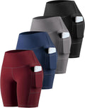 CHRLEISURE Womens Biker Yoga Shorts with Pockets - High (Style 6Z95)
