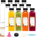 Moretoes 160pcs 12oz Plastic Juice Bottles for Juicing and Smoothies