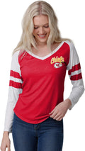 FOCO Women's NFL Team Logo Fashion Raglan Top Shirt Review