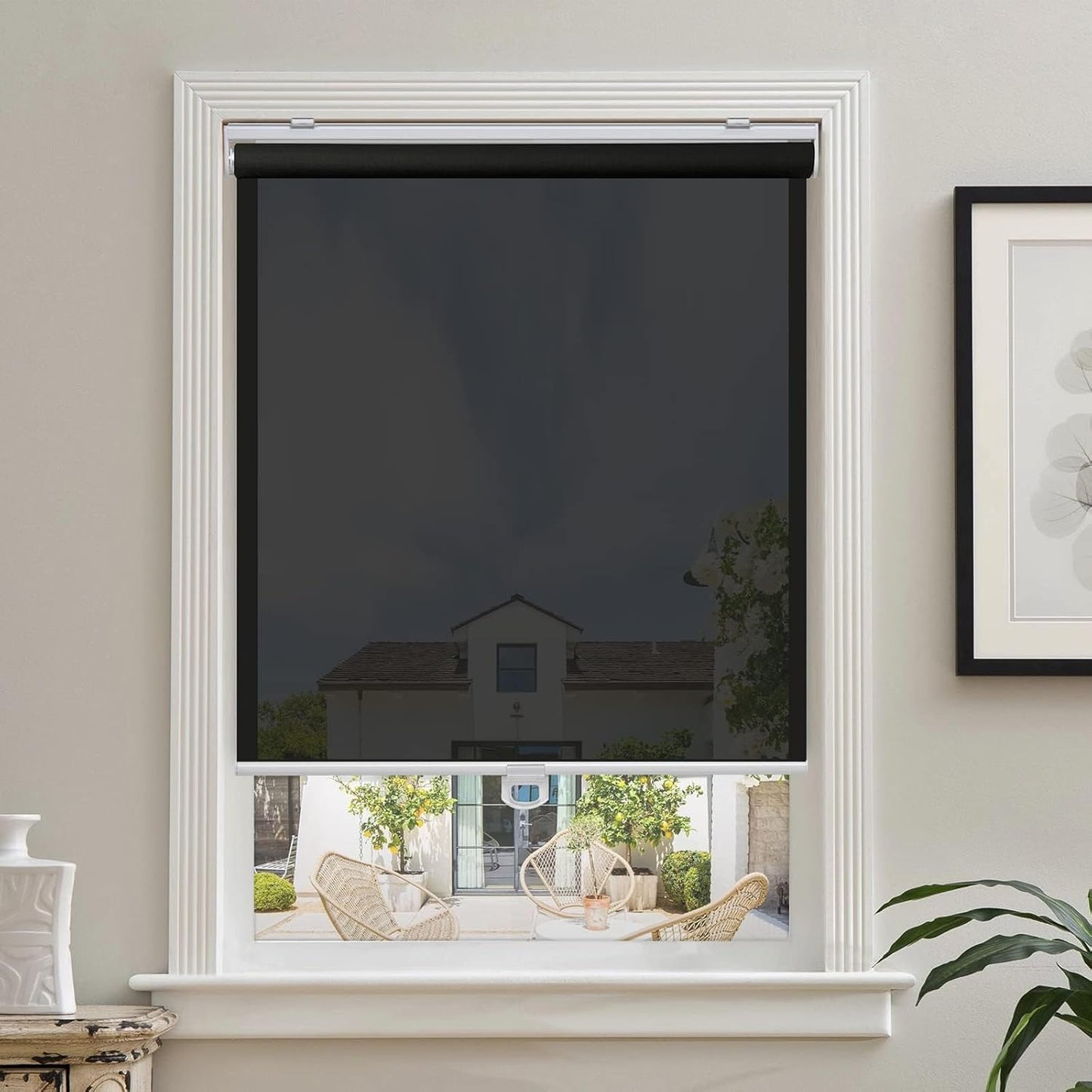AOSKY Cordless Roller Shades for Windows with UV Protection