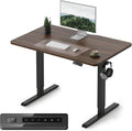 40 x 24 in Electric Standing Desk - Black Walnut Top, Height