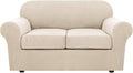 Stretch Sofa Covers 3 Piece Slipcover for 2 Cushion Loveseat - Thicker