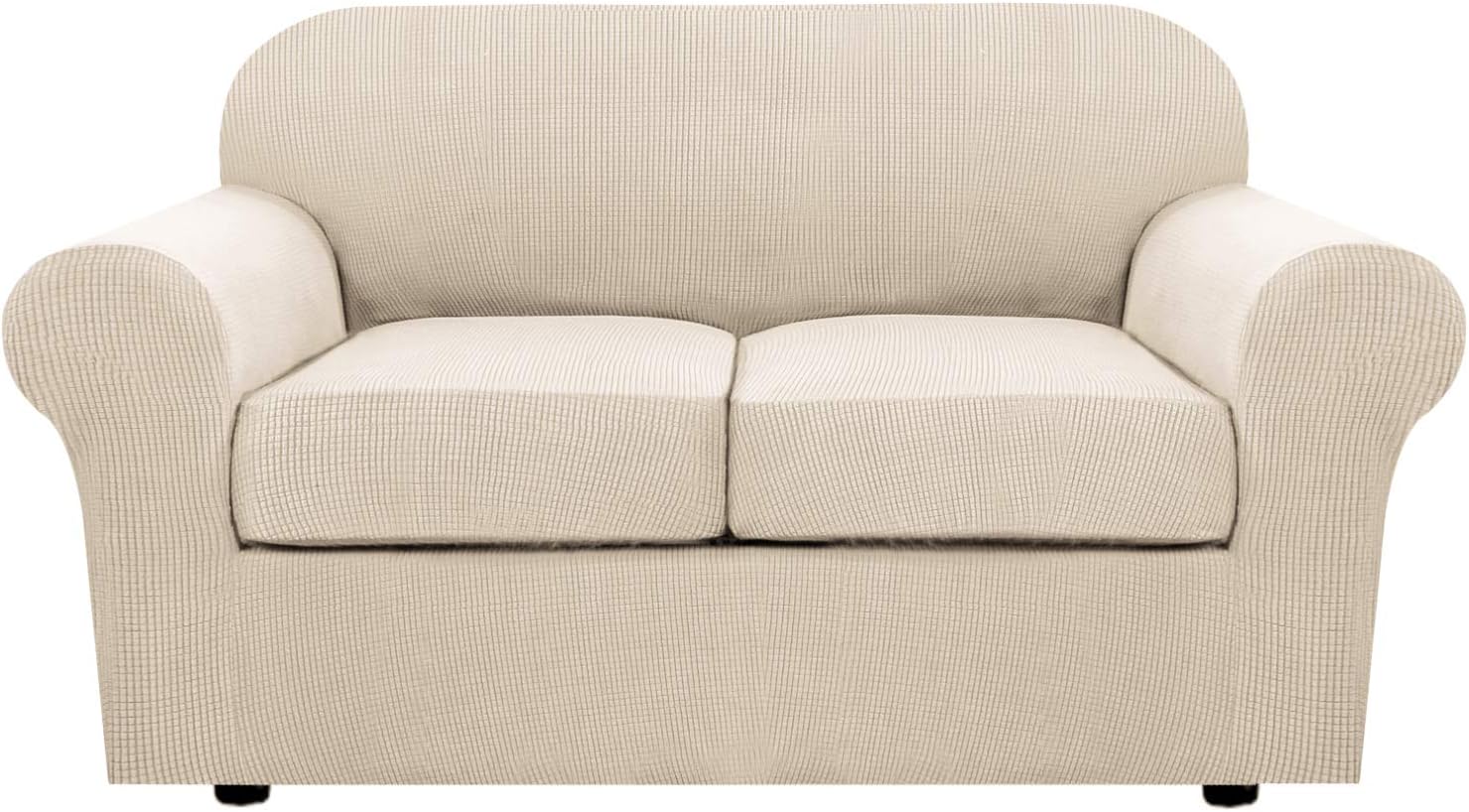 H.VERSAILTEX 3 Piece Stretch Sofa Covers for Loveseat Couch