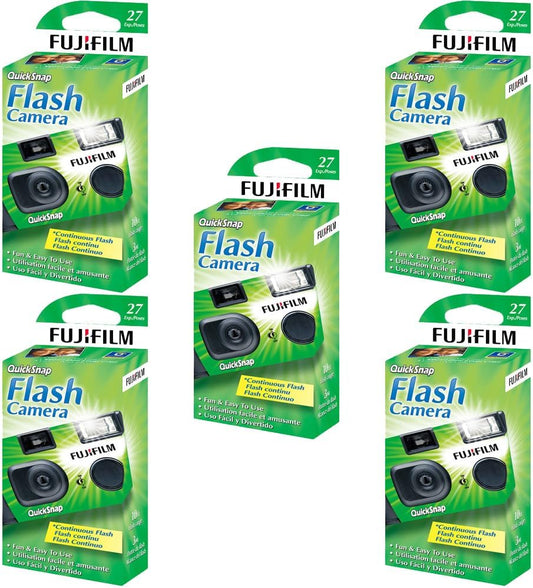 Fujifilm QuickSnap Flash 400 Camera - 5 Pack, Capture Memories Easily!