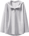 Oversized Quarter Zip Hoodie Tunic for Women - Cozy Everyday Layer