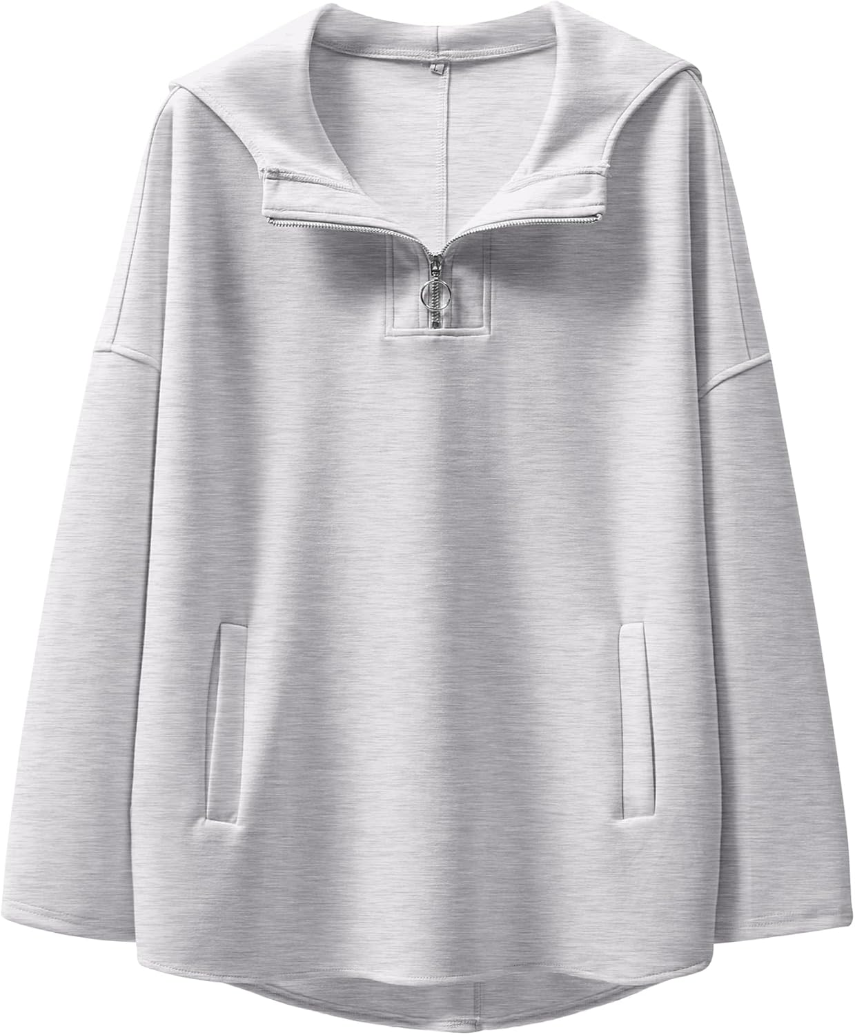 Oversized Hoodie Quarter Zip Sweatshirts for Trendy Teens