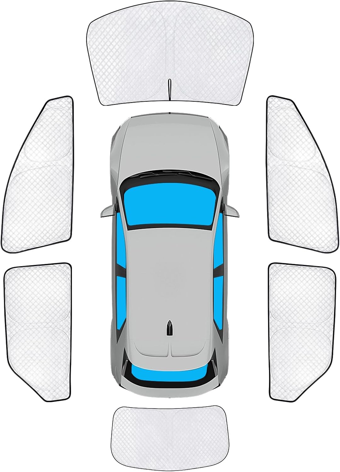 KMF 6pcs Full Window Sun Shades for Hyundai Ioniq 5 2022-2025