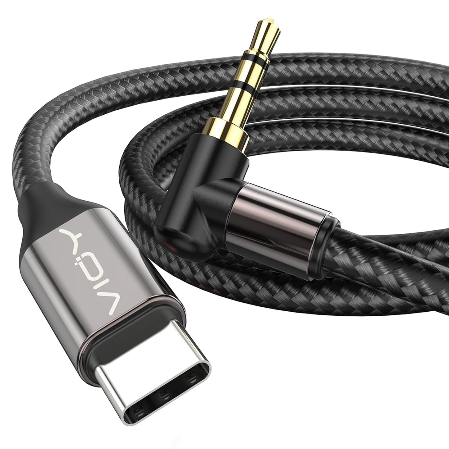 VIOY USB C to Aux 10 Pack 6.6 FT Right Angle Audio Cable