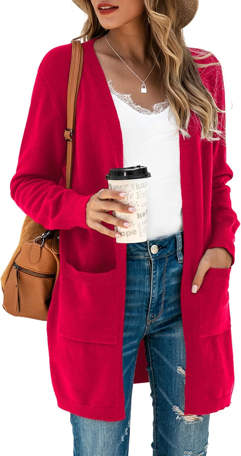 TASAMO Women's Kimono Cardigan: Stylish Oversized Knit Sweater