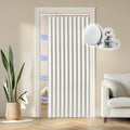 Rinhartex Blackout Accordion Magnetic Door Curtain for Privacy