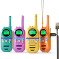 Walkie Talkies for Kids 4 Pack - Rechargeable Long Playtime