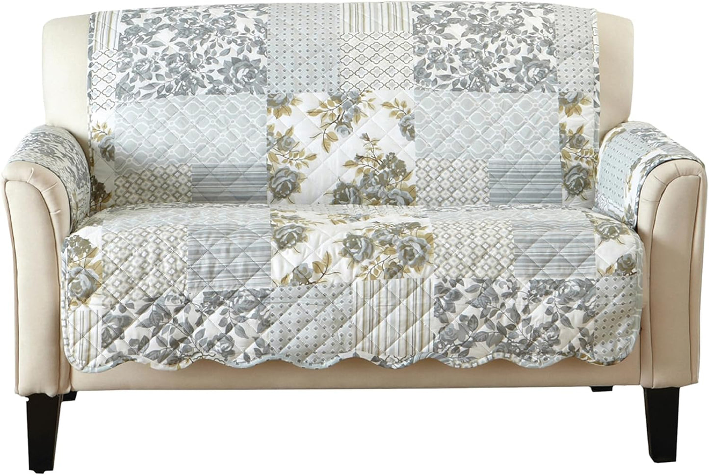 Great Bay Home Reversible Patchwork Loveseat Cover for Pets