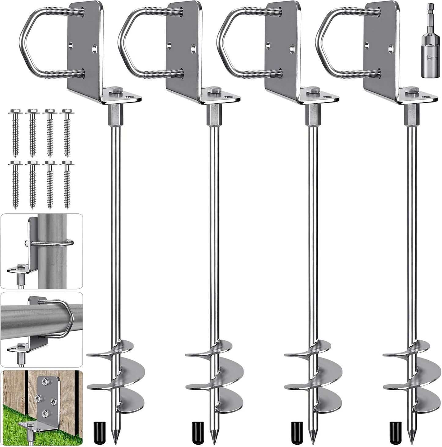 Multi-Purpose Trampoline Stakes Anchors for Secure Installation