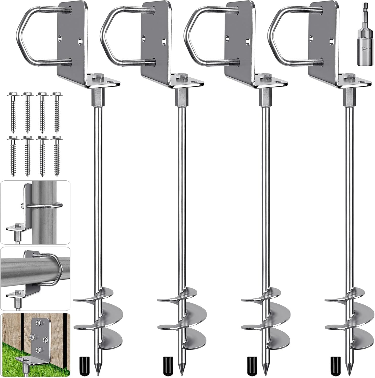 Multi-Purpose Trampoline Stakes Anchors for Secure Installation