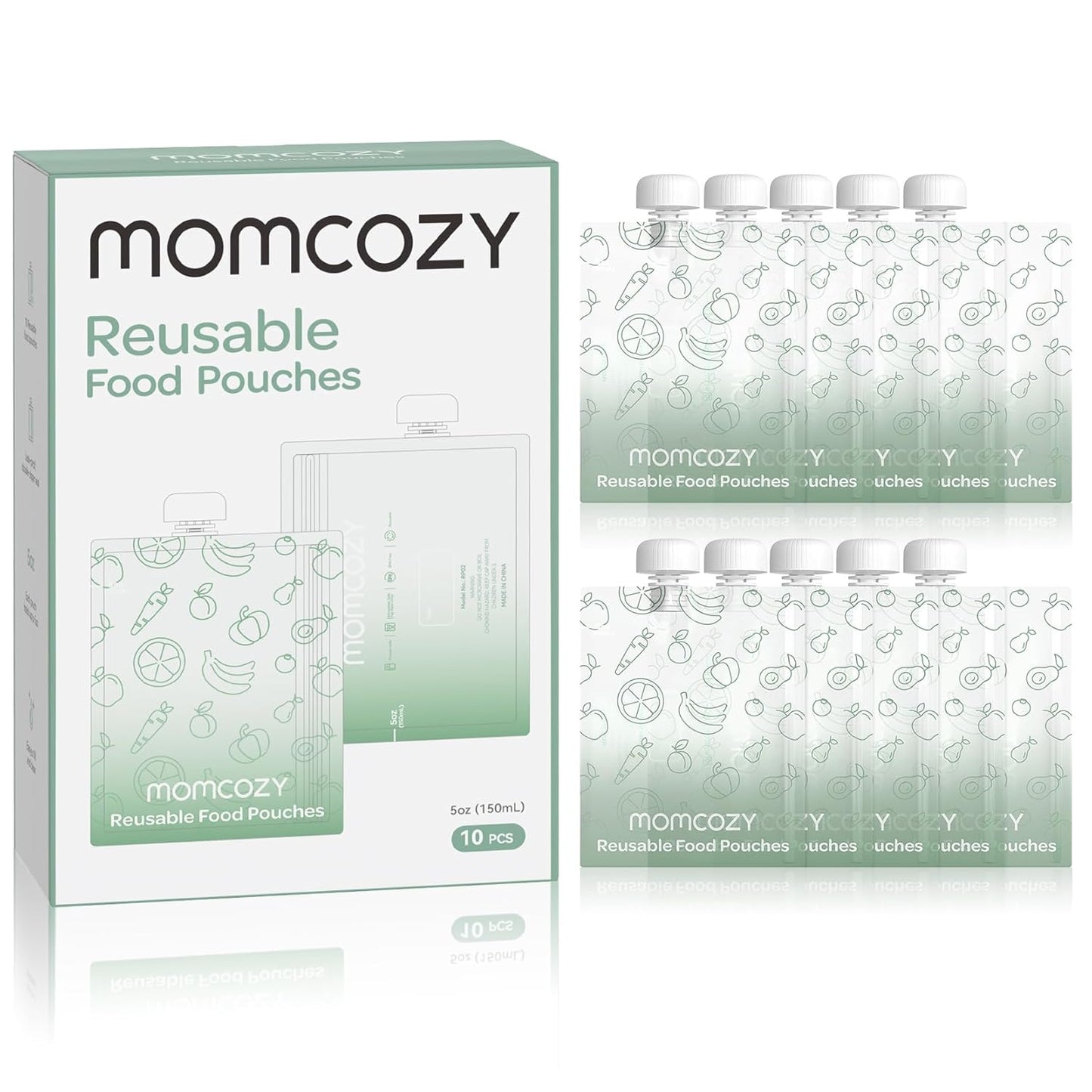 Momcozy Reusable Baby Food Pouches -  BPA Free & Refillable