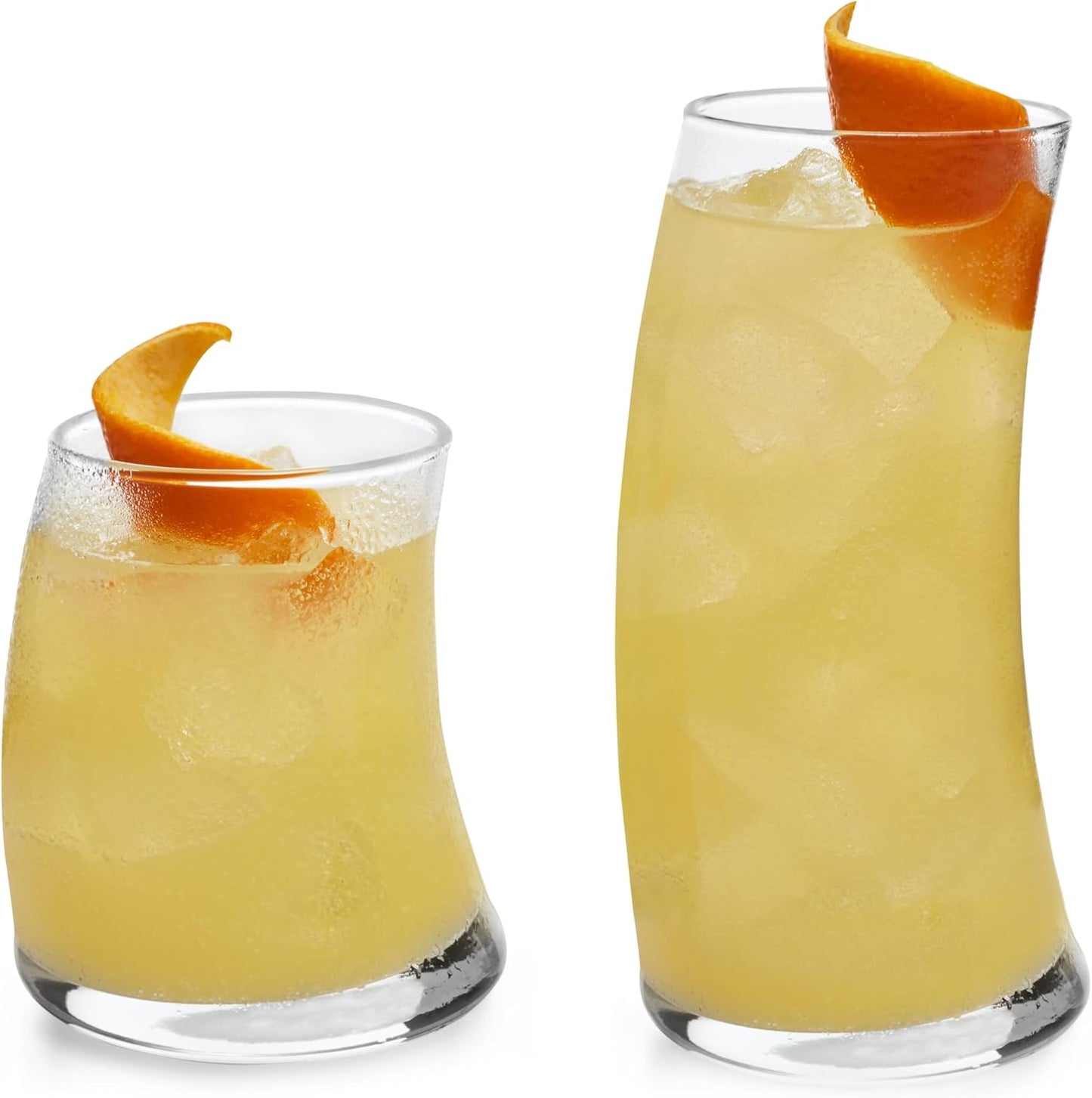 Libbey Swerve Drinking Glasses Set of 16 for Fun Events