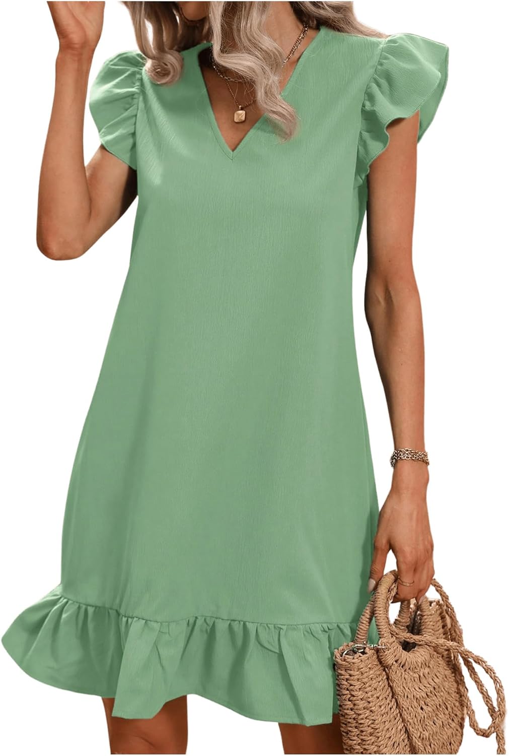 SOLY HUX Summer Dresses for Women with Ruffle Hem Style