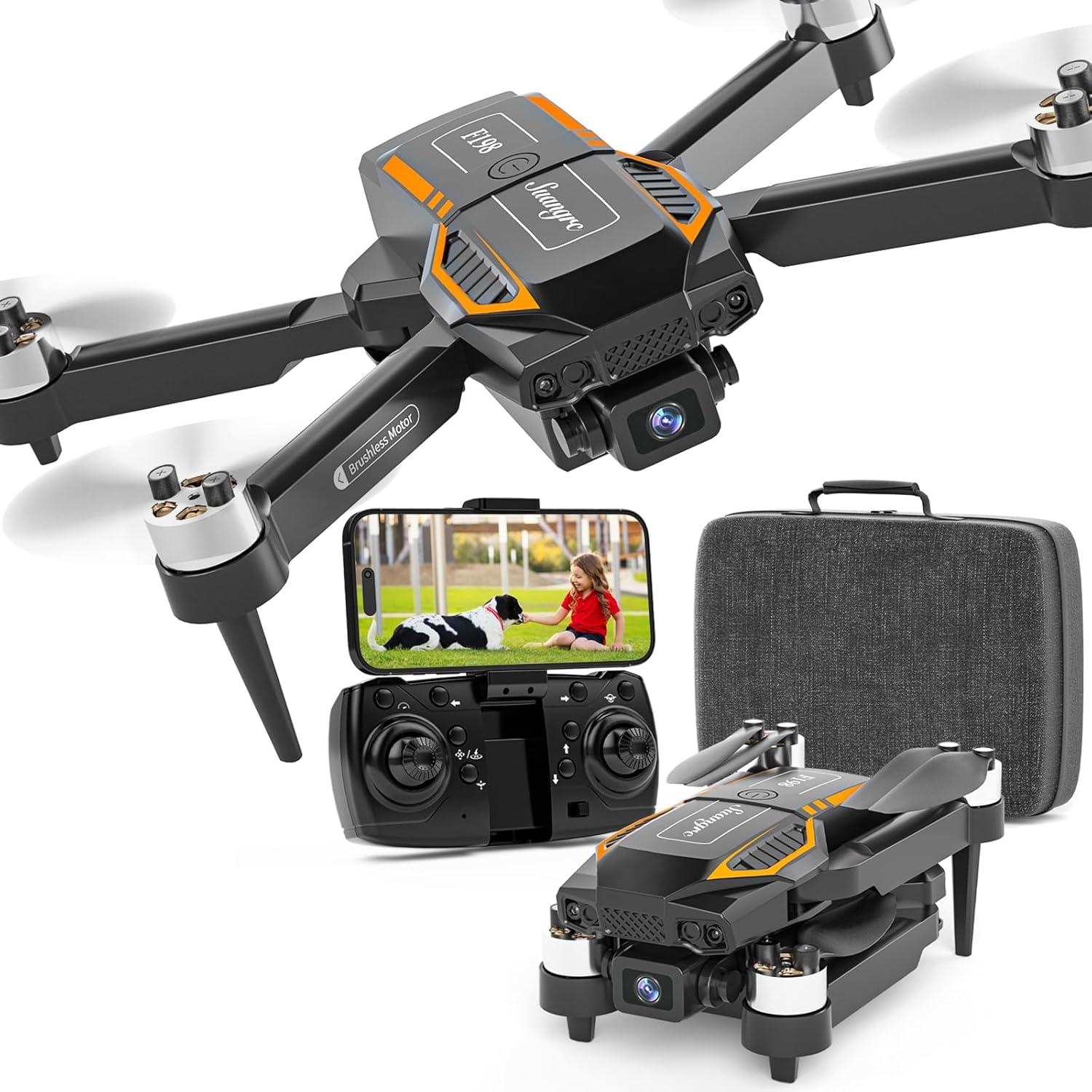 Foldable WiFi FPV Drone, 720P HD Camera, 90 Lens