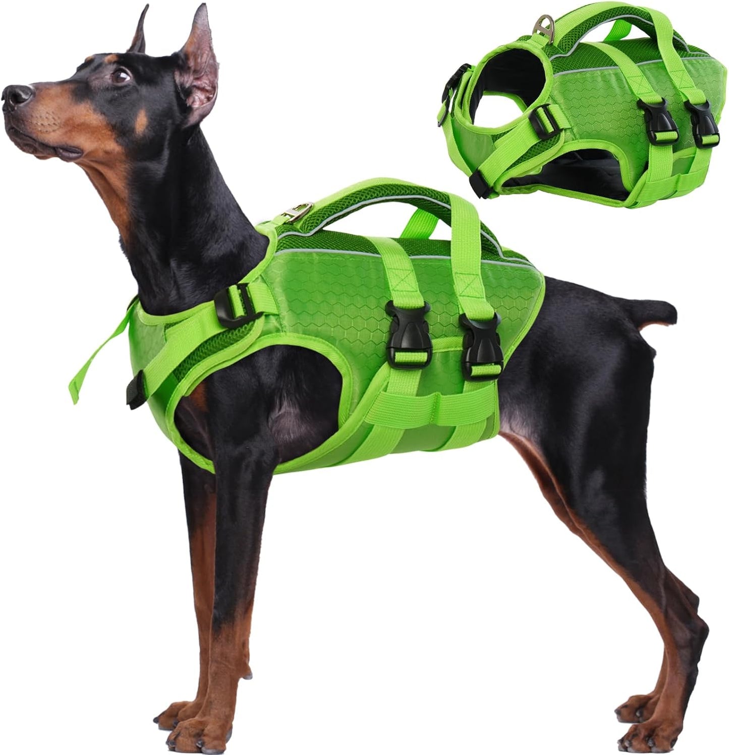High Flotation Dog Life Jacket for Safe Swimming and Boating