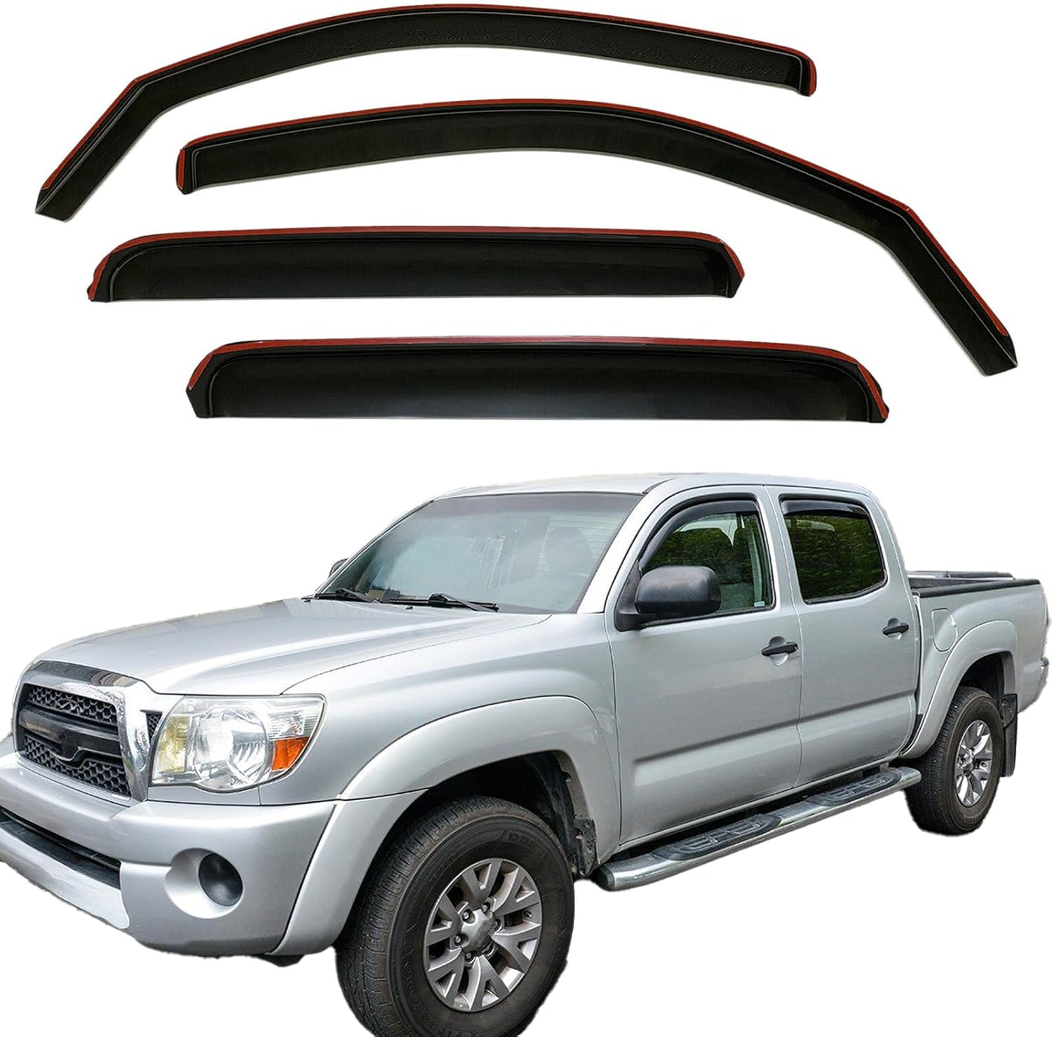 in-Channel Window Visors for 2005-2015 Toyota Tacoma