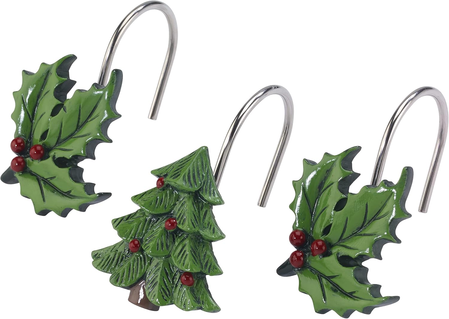 Spode Shower Curtain Hooks - Festive Set of 12