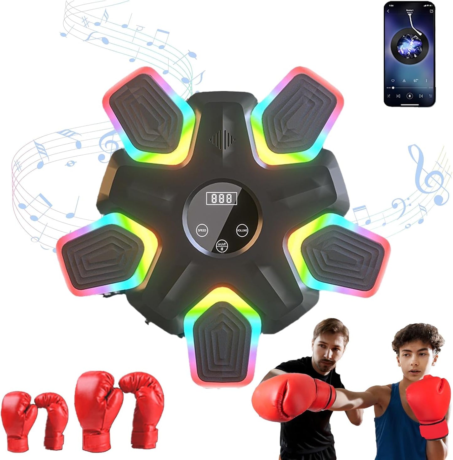 Colorful LED Boxing Machine for Home & Gym