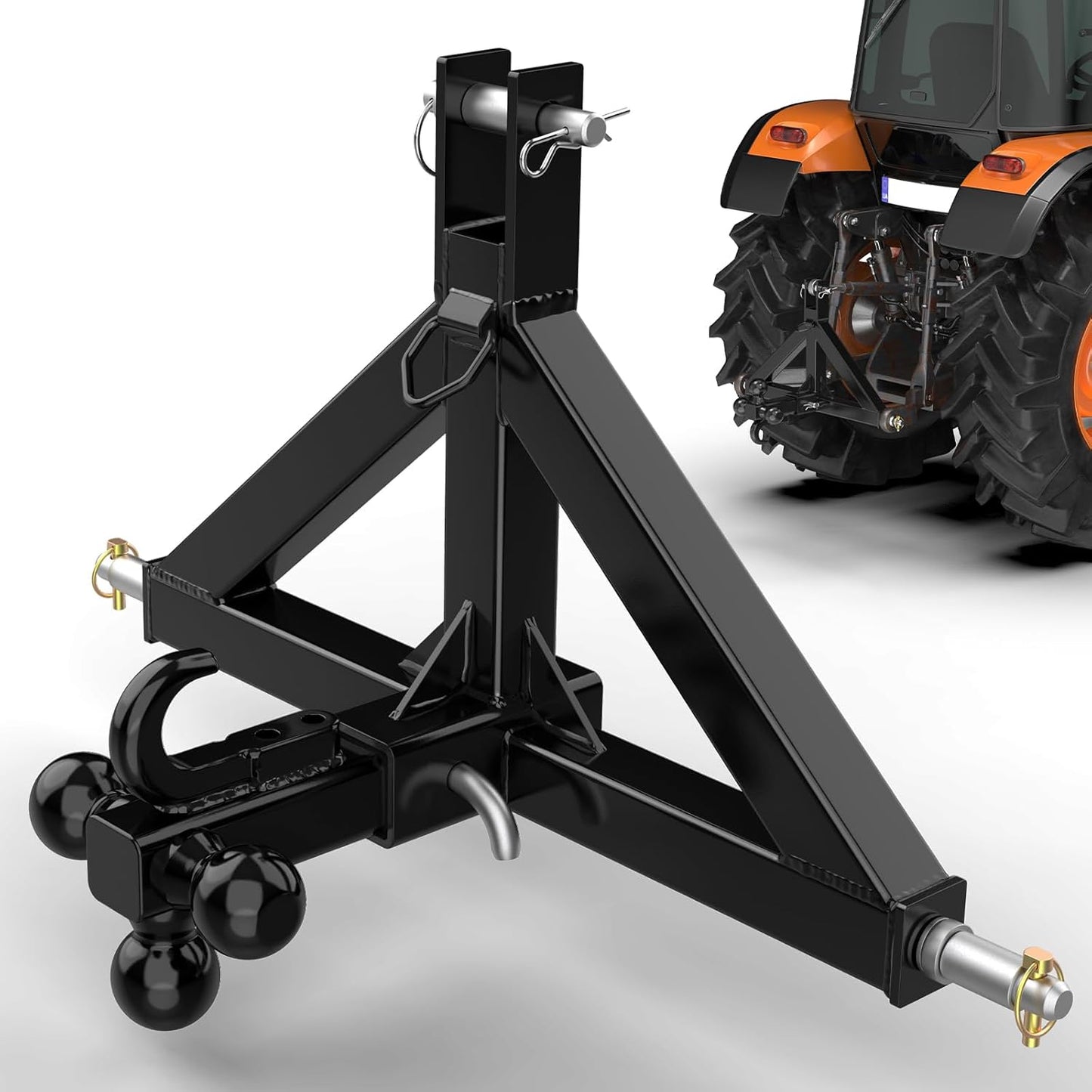 3 Point 2in Trailer Hitch Receiver for Heavy Duty Tractors