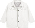 Women Autumn 3/4 Sleeve Retro Short Denim Jacket Light Blue