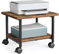 Heavy-Duty Printer Stand with Locking Wheels - Mobile 2-Tier Cart
