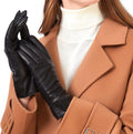 Luxury Italian Soft Leather Gloves for Women - Cashmere Lined