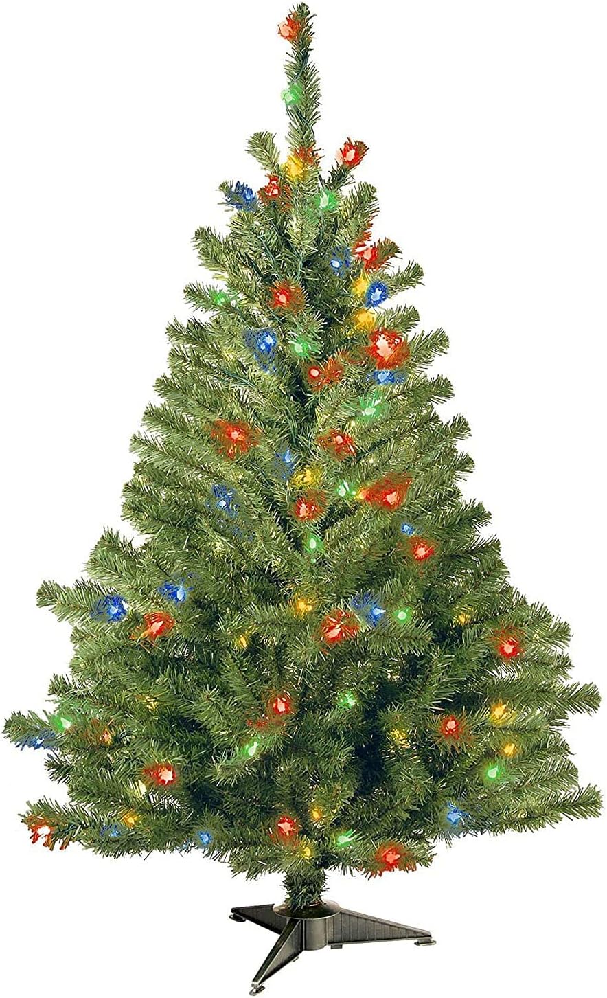 Kincaid Spruce Pre-Lit Artificial Christmas Tree, 4 Feet Tall