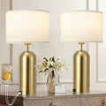 Gold Lamps Set of 2 Touch Control 3-Way Dimmable Bedside Lamps - USB
