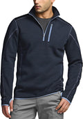 CQR Men's Quarter Zip Utility Fleece Pullover - Performance Layering