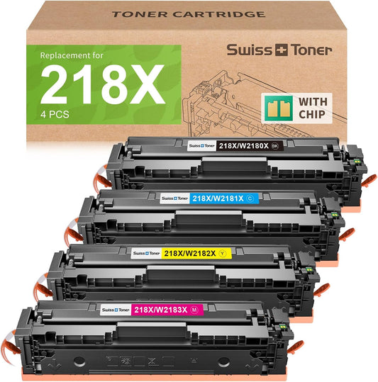 218X Toner Cartridges 4 Pack for HP Color LaserJet Printers