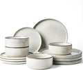 Famiware Annecy 12-Piece Dinnerware Set - Durable Stoneware for 4