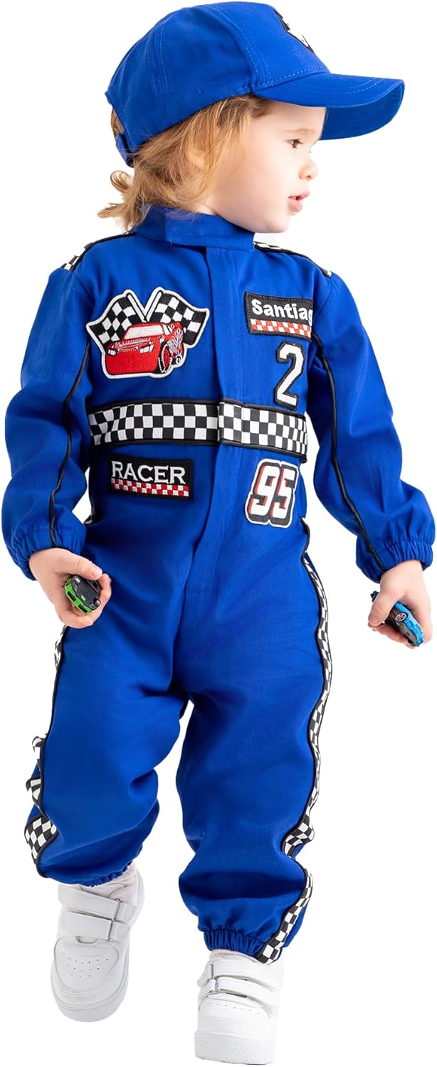 Personalized Handmade Race Car Driver Costume for Toddlers