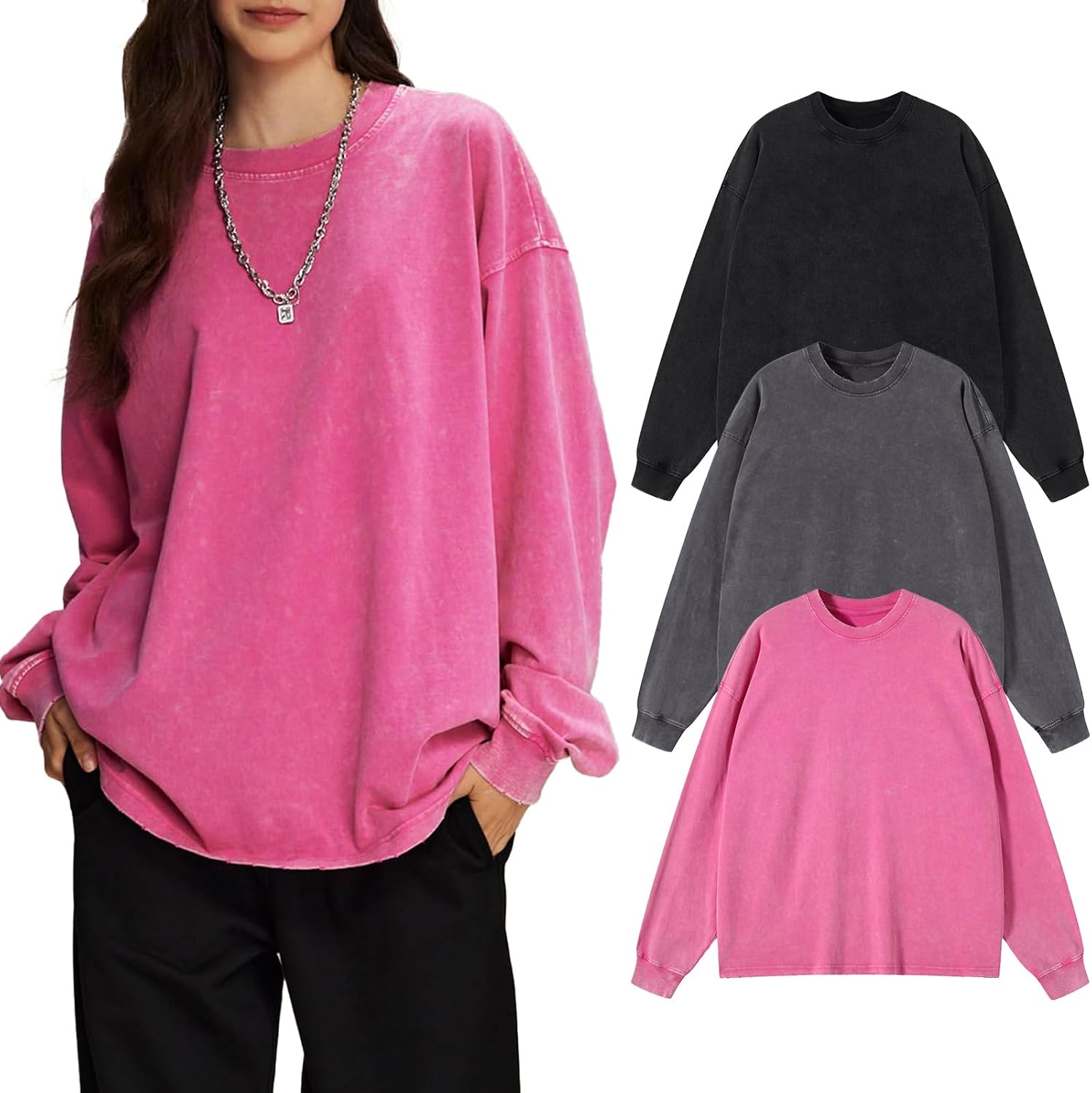 Men's Oversized Long Sleeve T Shirts for Vintage Style Comfort