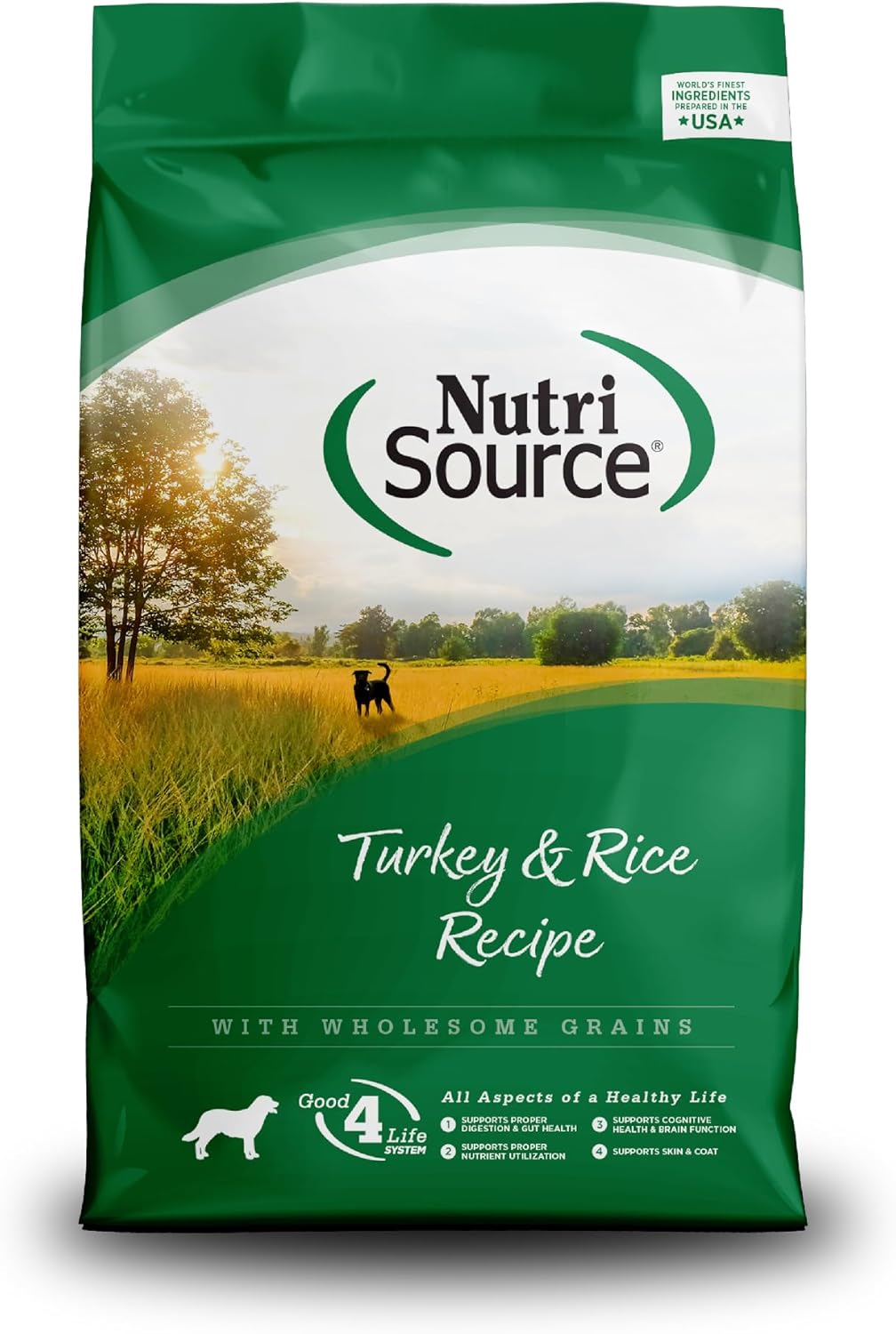 NutriSource Turkey and Rice Dry Dog Food for All Life Stages