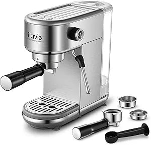 ILAVIE Espresso Machines 20 Bar for Home with Milk Frother