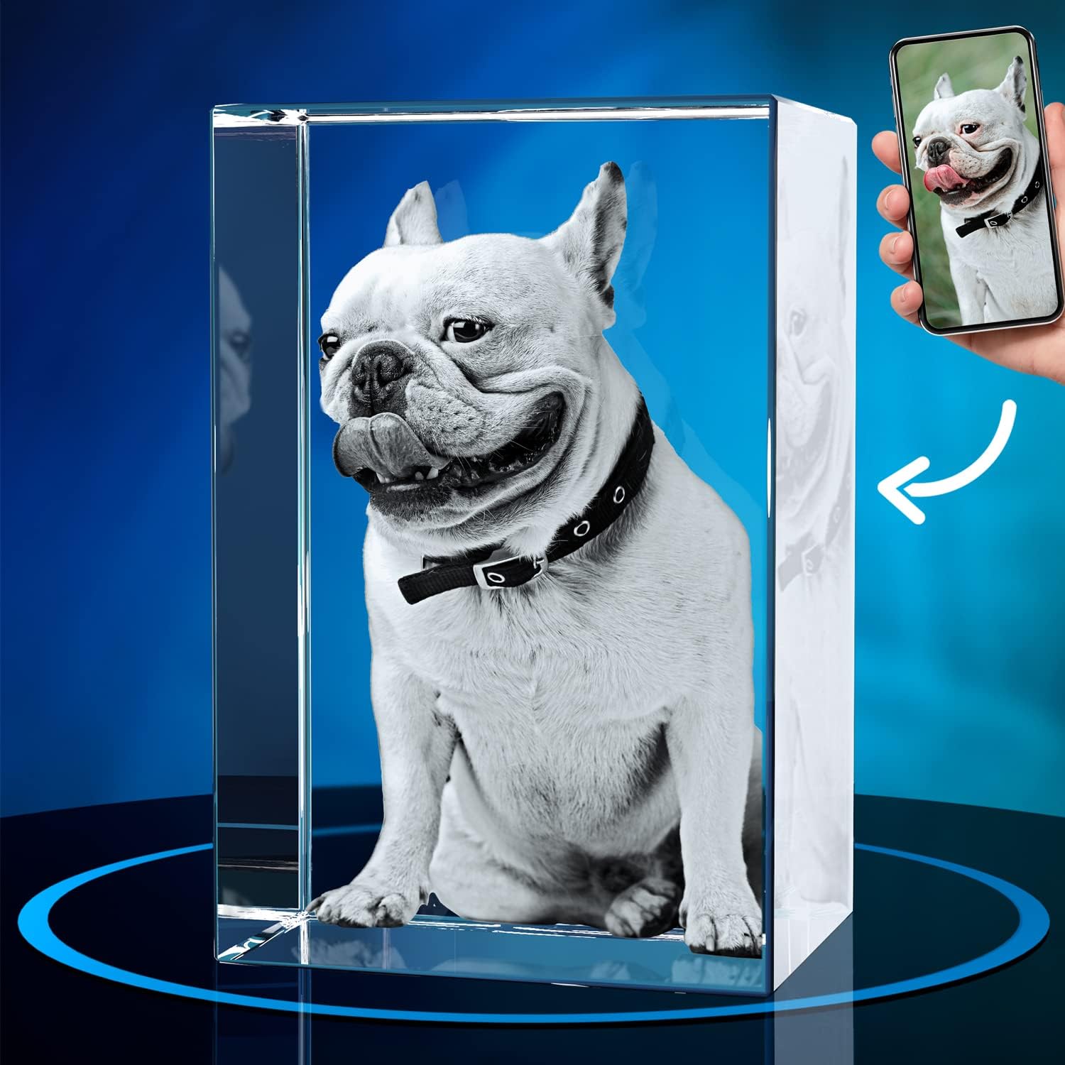 Personalized Dog Memorial Gifts with 3D Crystal Photo Keepsakes