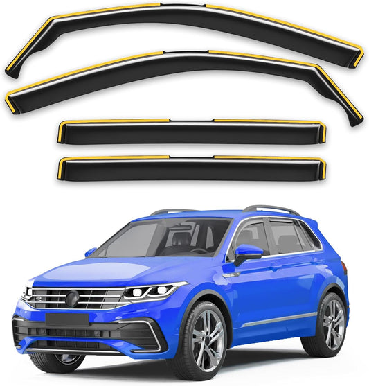 in-Channel Rain Guards for Volkswagen Tiguan 2018-2024 Vehicles